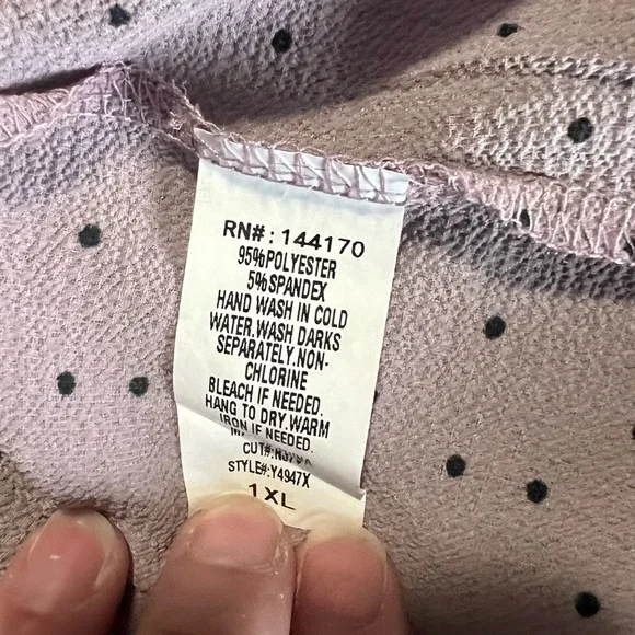 MAUVE Purple Polka Dot Sleeveless Top 1X - Picture 6 of 6